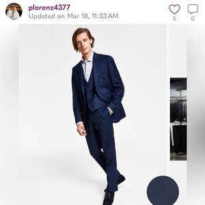 Men's Navy Blazer and Suit Set